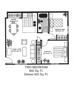 Country Village Apartments 2 Bedroom Floor Plan