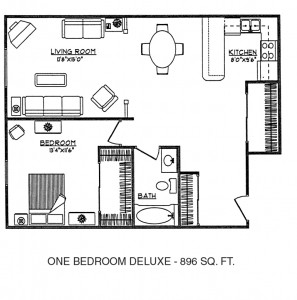 Countryside West One Bedroom Deluxe Apartment