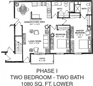 Havenwood Heights 2 Bedroom Apartment Floor Plan