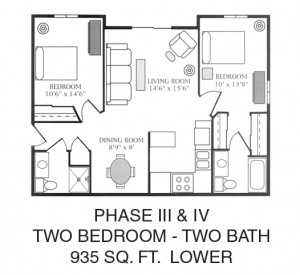 Havenwood Heights 2 Bedroom floor plan