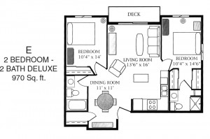 Mapledale Luxury Apartments Deluxe Floor Plan