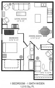 Mapledale Senior Apartments 1 Bedroom Floor plan